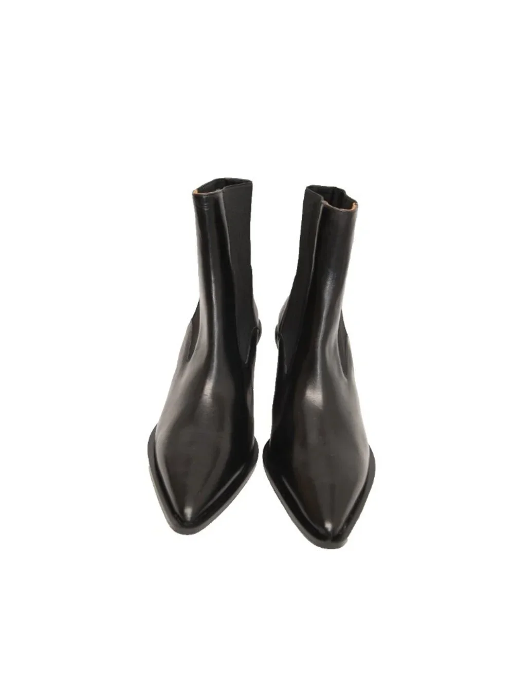 $800 ATP ATELIER Trino Black Leather Ankle boots POINTY KITTEN BLACK 41 (TF21)
